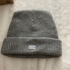 Kith gray knit beanie EUC